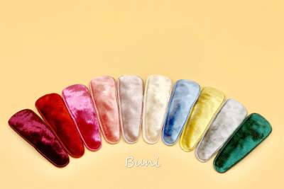 布妮 韩国进口GAO级丝绒BB夹套手工边夹刘海夹制作材料发夹基础款