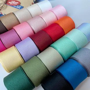 韩国进口25mm丝光螺纹带手工diy饰品蝴蝶结发夹发箍包装 礼盒丝带