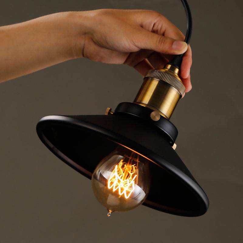 Loft北欧美式工业风古铜色吊灯酒吧台复古创意餐厅单头甜品店灯饰