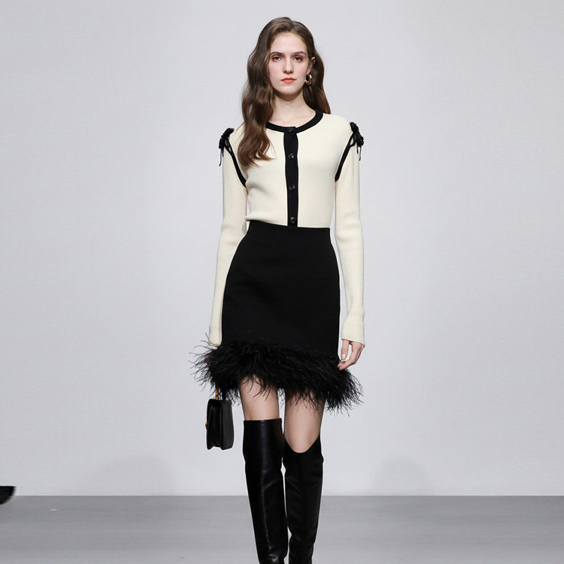 2025冬季新款气质简约撞色设计感盘扣百搭小香开衫毛衣女,女装/女士精品,毛针织衫,淘宝优惠券,粉丝福利购,淘宝优惠卷