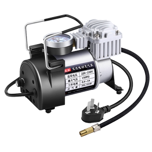 220V家用双缸电动充气泵汽车轮胎篮球气柱袋打气筒游泳圈打气机