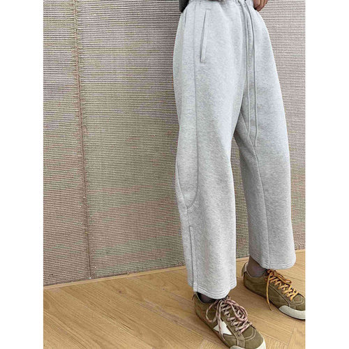 大码新款小个子垂感慵懒运动裤