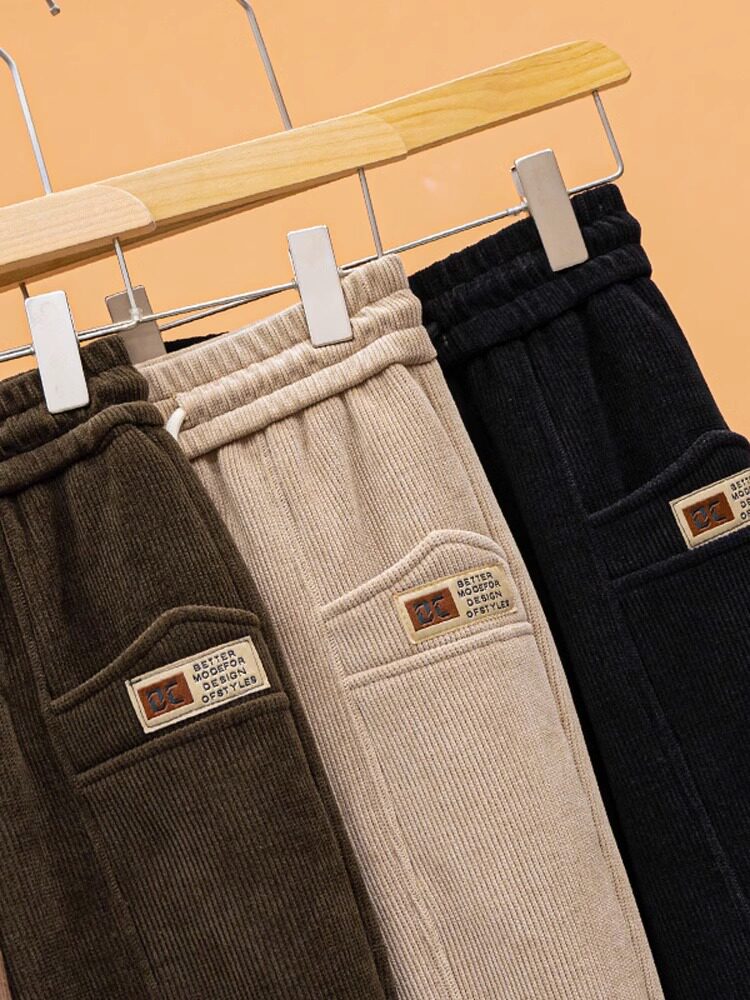 CLEARANCE PICK-UP LEAKAGE COUNTER WITHDRAWS CORDUROY PLUS-SIZE HAREM PANTS WOMENS FLEECE SPRING AUTUMN AND WINTER THIN LEGGING CASUAL SWEATPANTS