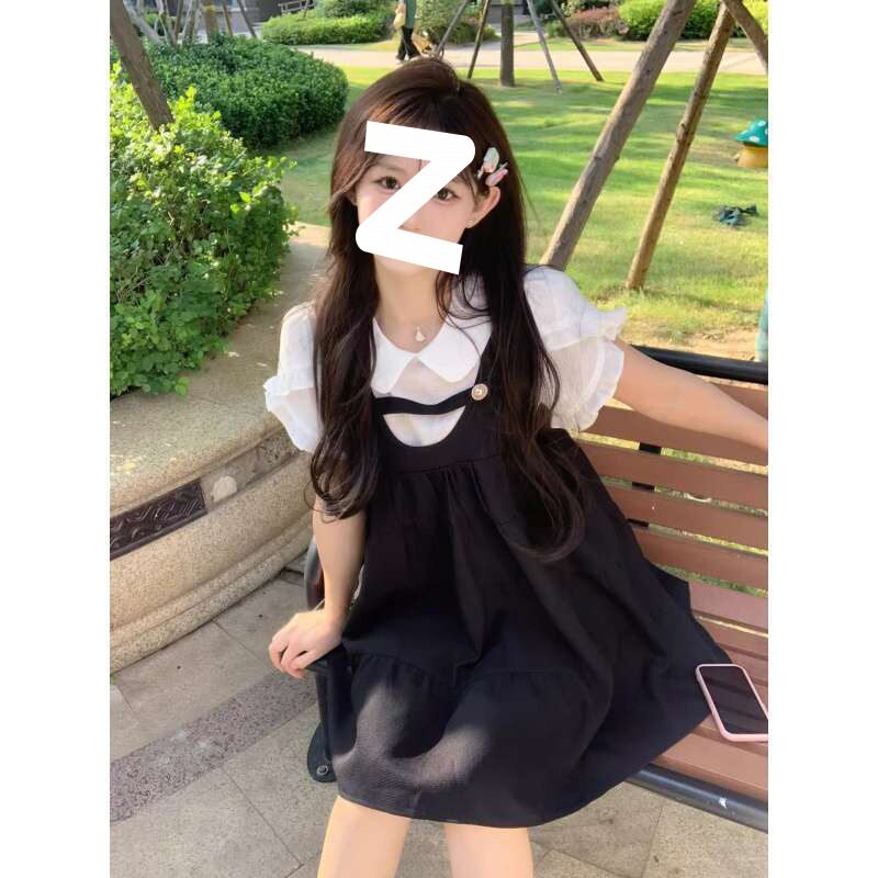 小个子初恋清纯奶甜假两件裙子女lolita洛丽塔连