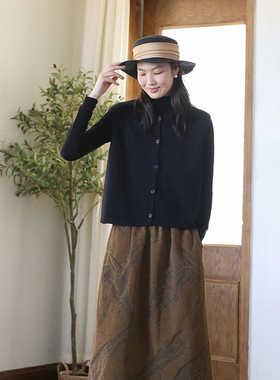 2025秋冬黑色马甲女 纯色圆领宽松背心 显瘦百搭无袖上衣文艺马夹