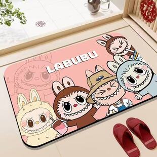 拉布布labubu硅藻泥吸水防滑速干卧室卫生间家居室内厕所地垫浴室