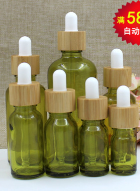 橄榄绿精油瓶玻璃空瓶子ml100ml