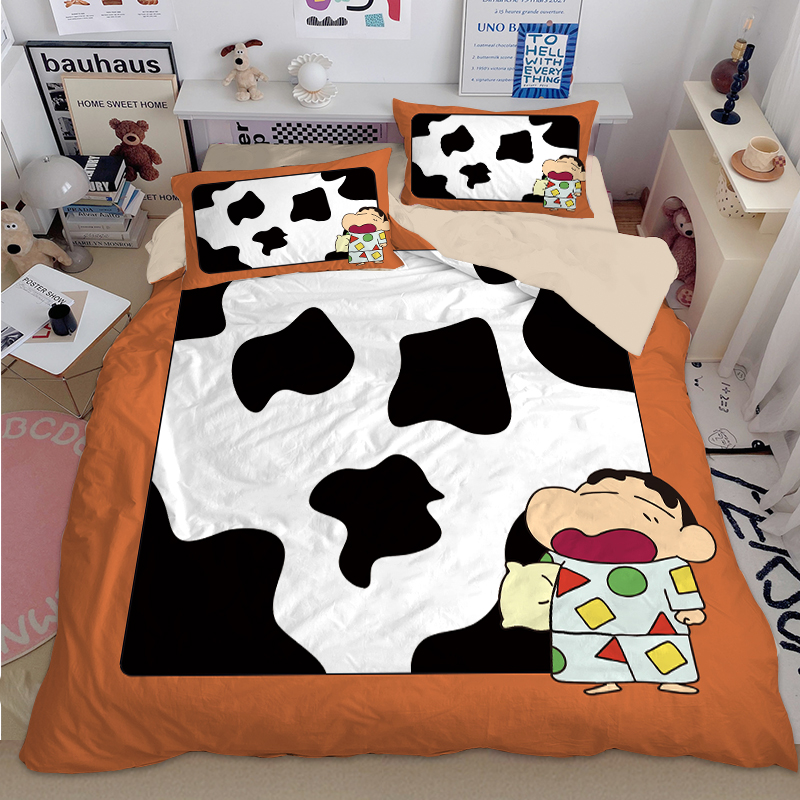 卡通日系蜡笔小新可爱家用儿童全棉四件套学生宿舍床上用品三件套