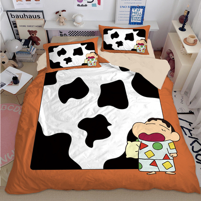 卡通日系蜡笔小新可爱家用儿童全棉四件套学生宿舍床上用品三件套