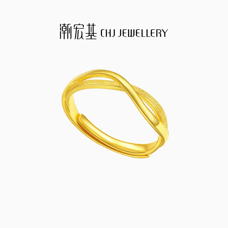 可调节计价黄金戒指女