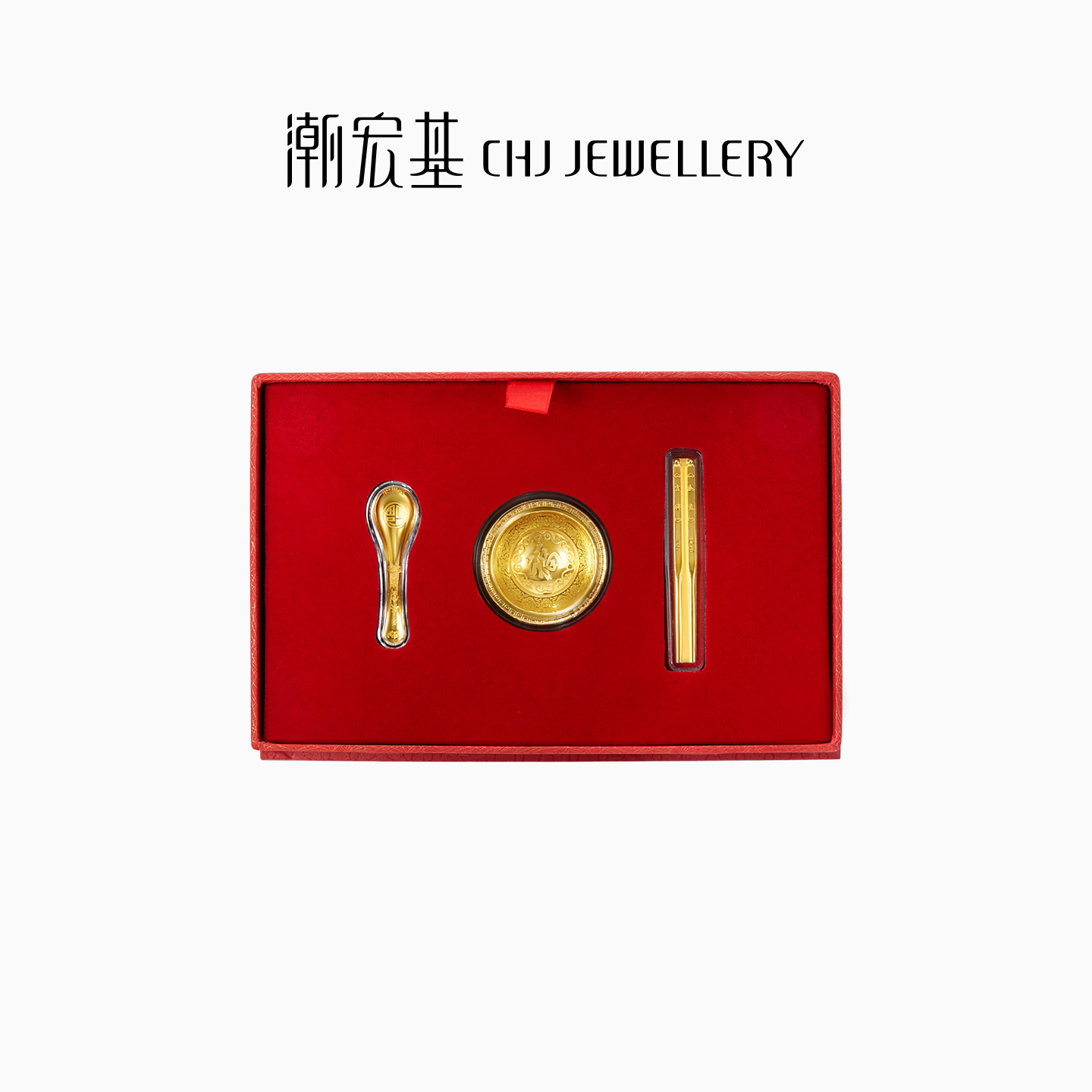 潮宏基足金黄金投资摆件