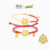 潮宏基蛋仔派对s925银红绳手链银饰手绳手饰正版 IP联名生日礼物