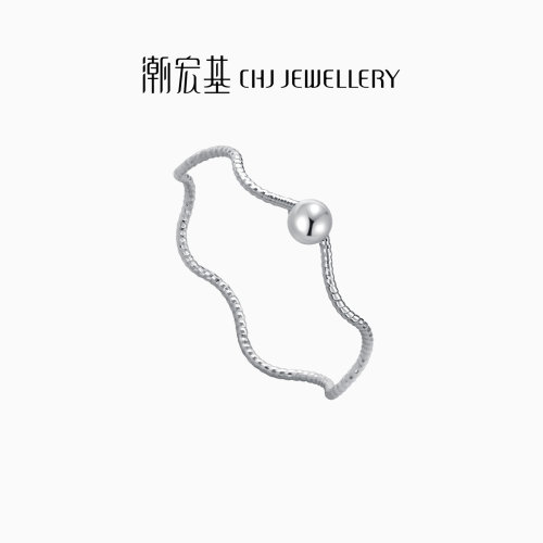 CHJ/潮宏基铂金白金戒指
