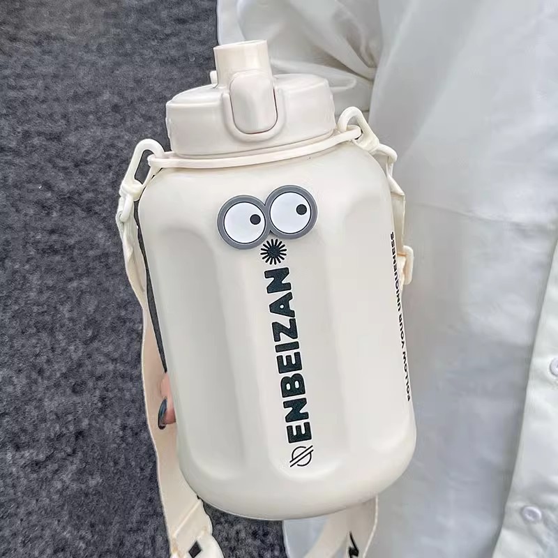 大容量保温杯简约大肚吸管水杯女吨桶吨男生运动杯子便携水壶