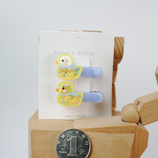 婴幼儿侧边夹小女生刘海夹 精致流沙卡通儿童小号碎发夹 五对 包邮