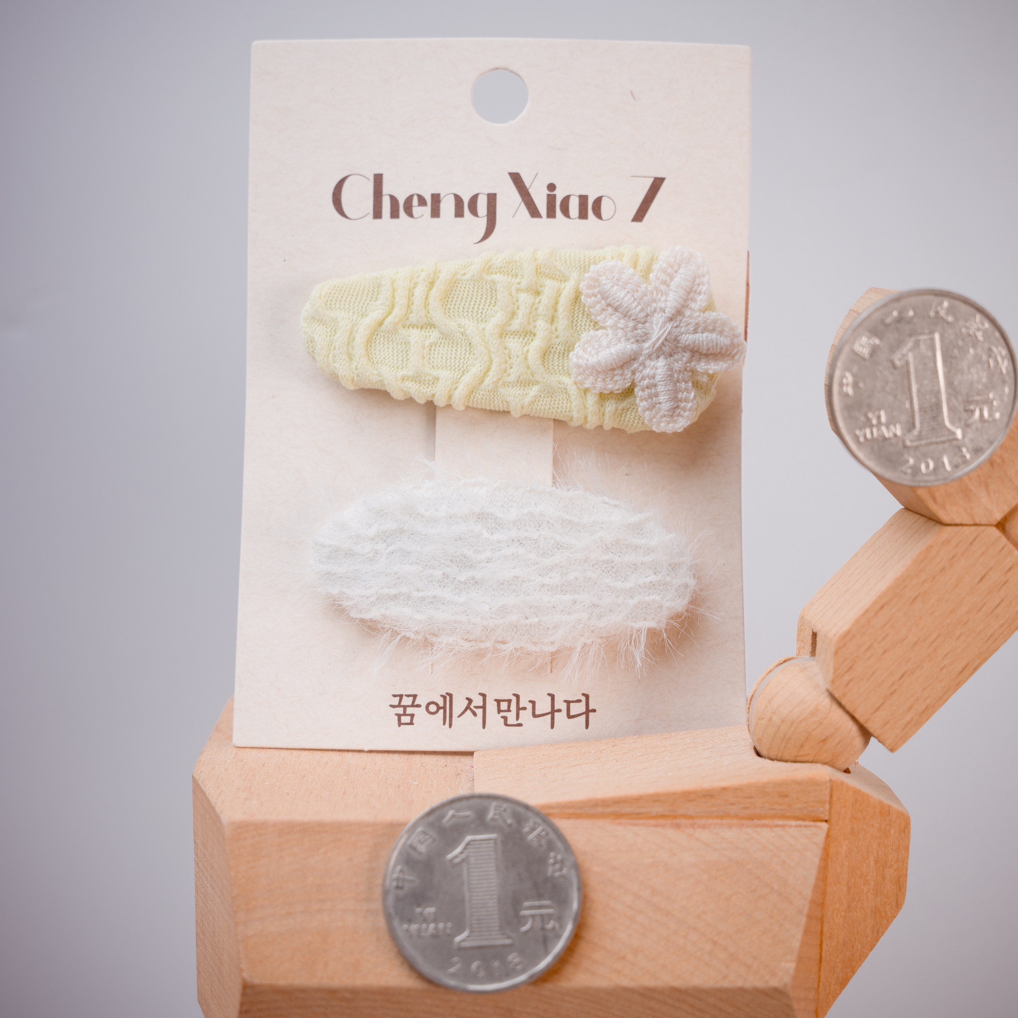 五对包邮清新布艺儿童简约碎发夹中号后脑勺发卡侧边夹刘海夹头饰