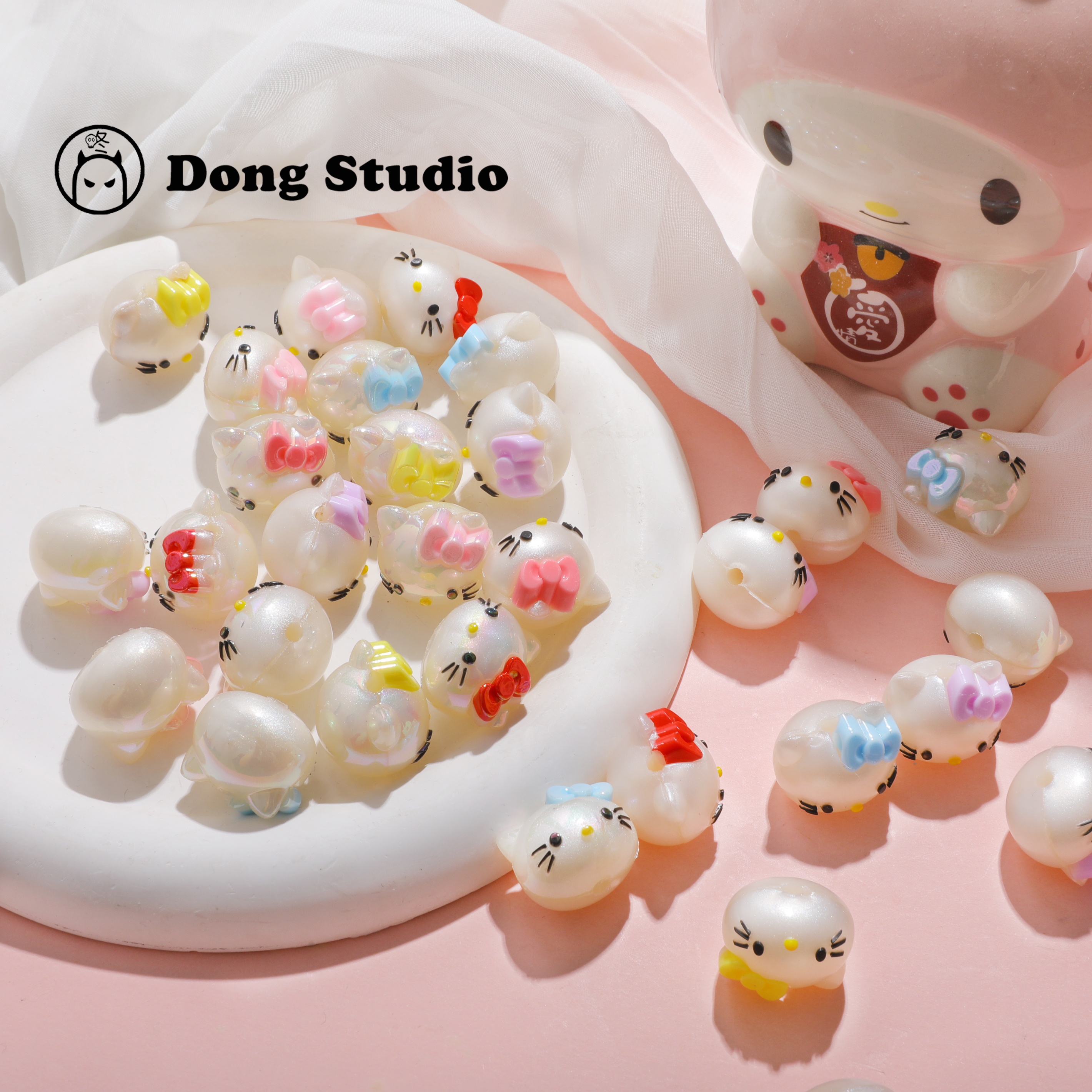百搭Kitty猫咪串珠手工diy材料