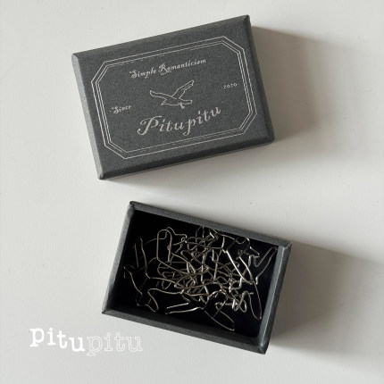 pitupitu设计感小鸟创意回形针曲别针10枚/包宽3cm