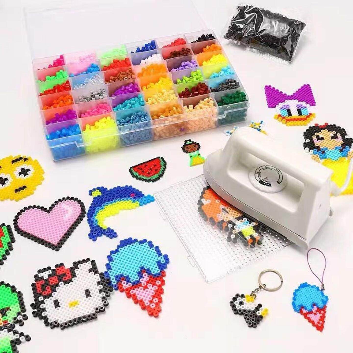 拼图豆儿童手工制作diy玩具珠子女孩动手动脑益智力熨烫珠小孩子