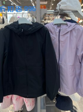 361度女士冬季防风防水连帽风衣