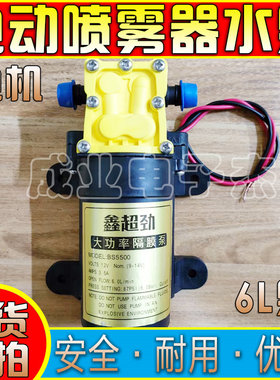 鑫超劲大功率隔膜泵BS5500 12V3.5A 6L/min打药桶电动喷雾器水泵