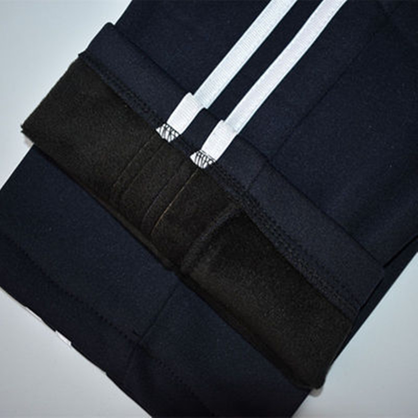 藏蓝色两道杠加绒加厚校服裤子