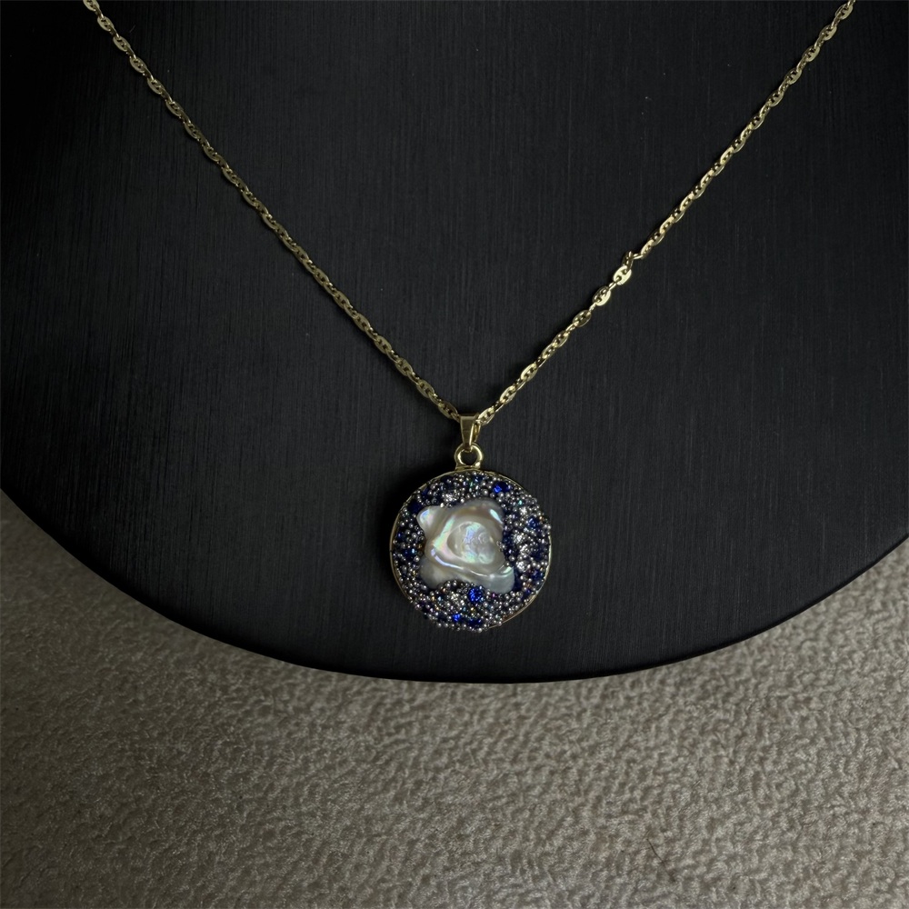 【处理捡漏】纯天然巴洛克珍珠/水钻淡水珍珠项链颈饰高级饰品