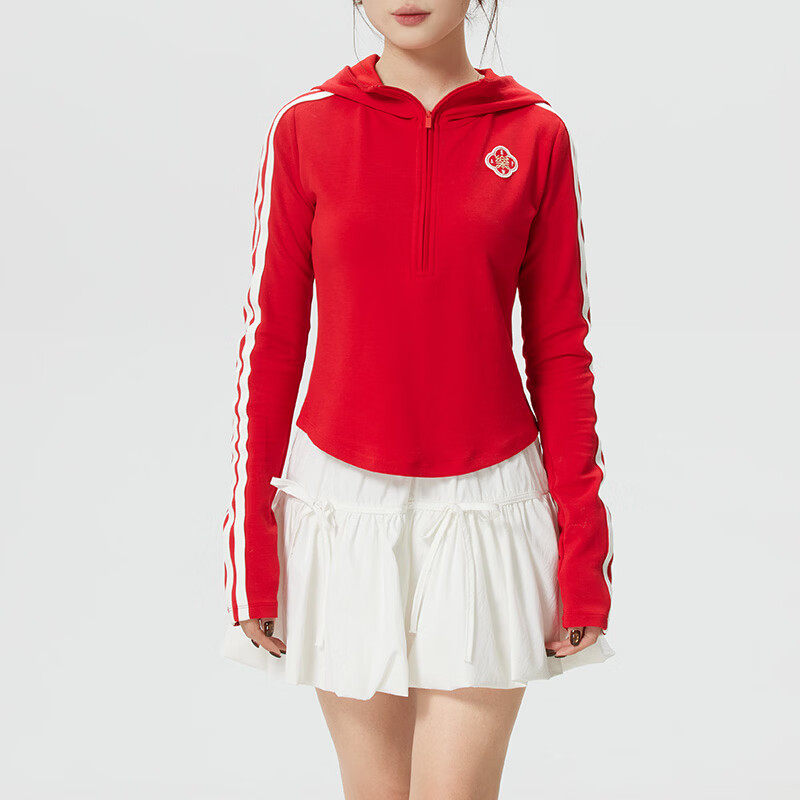 阿迪达斯卫衣女装2026新年款运动服跑步训练休闲时尚宽松套头衫冬