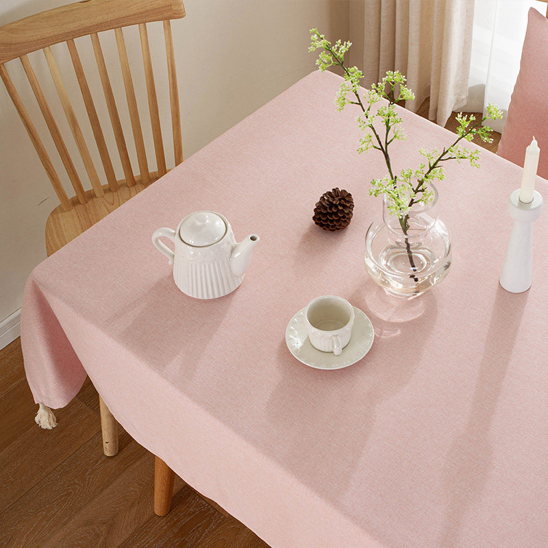 高级感纯色桌布ins风家用布艺简约棉麻风格长方形茶几餐桌 台布,居家布艺,桌布,淘宝优惠券,粉丝福利购,淘宝优惠卷