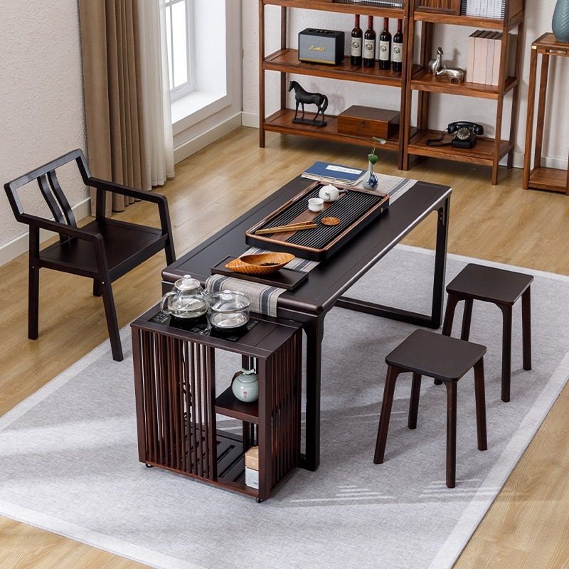 实木茶桌新中式禅意功夫茶台现代简约客厅家用阳台泡茶桌子椅组合,住宅家具,家用茶台/茶桌,淘宝优惠券,粉丝福利购,淘宝优惠卷