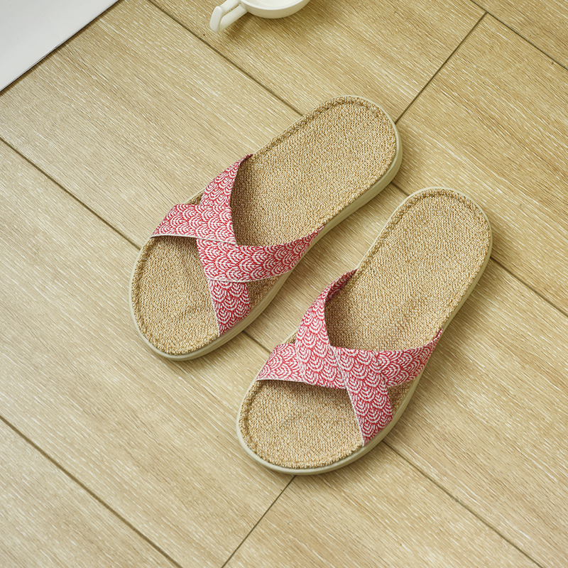 硕透气吸汗可外穿麻拖鞋