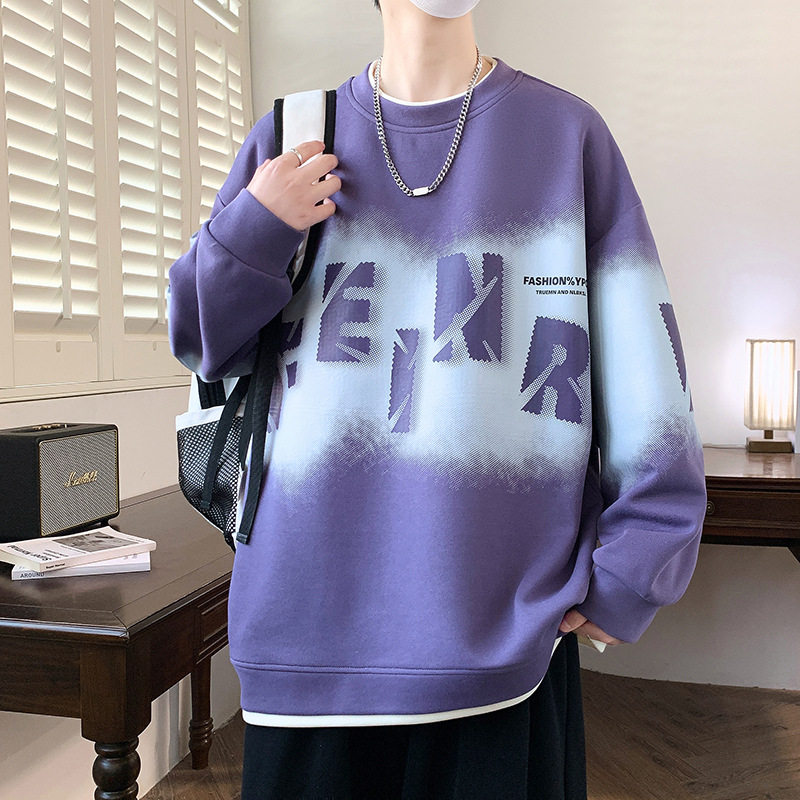 春秋季青少年卫衣男孩初高中学生潮牌帅气上衣服大童男装长袖t恤T