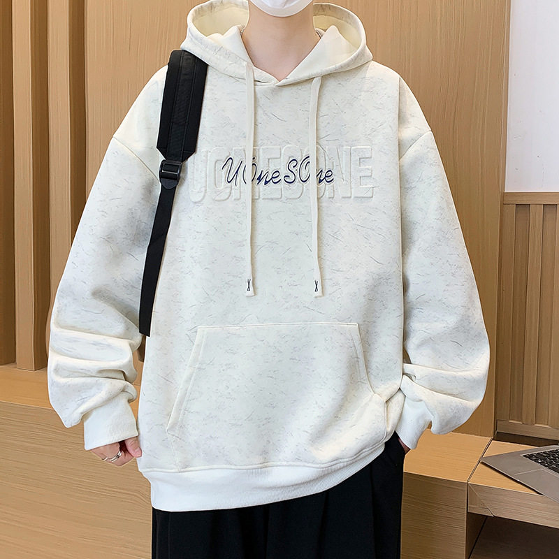 春秋季青少年连帽卫衣男孩初中高中学生潮牌帅气外套大童男装上衣