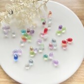 50颗 琉璃水滴6 9mm小水滴横孔diy手工发簪头饰耳饰材料琉璃珠