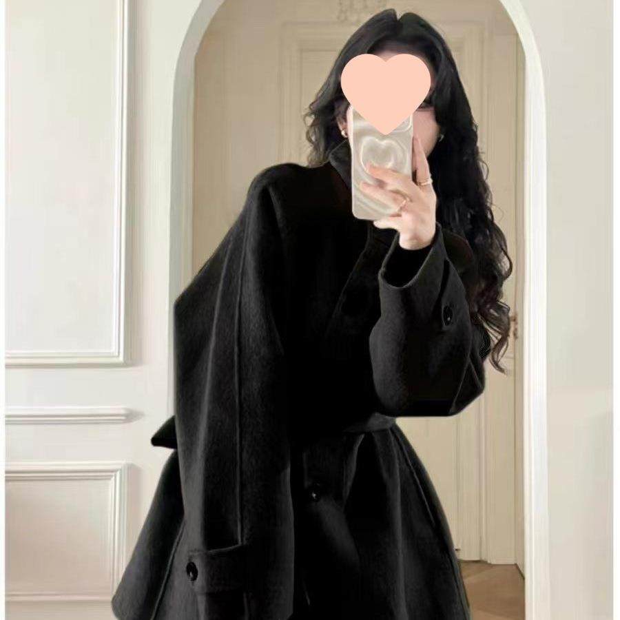 呢子大衣女2025秋冬新款韩系气质显瘦感小个子短款毛呢外套女,女装/女士精品,大码呢大衣,淘宝优惠券,粉丝福利购,淘宝优惠卷