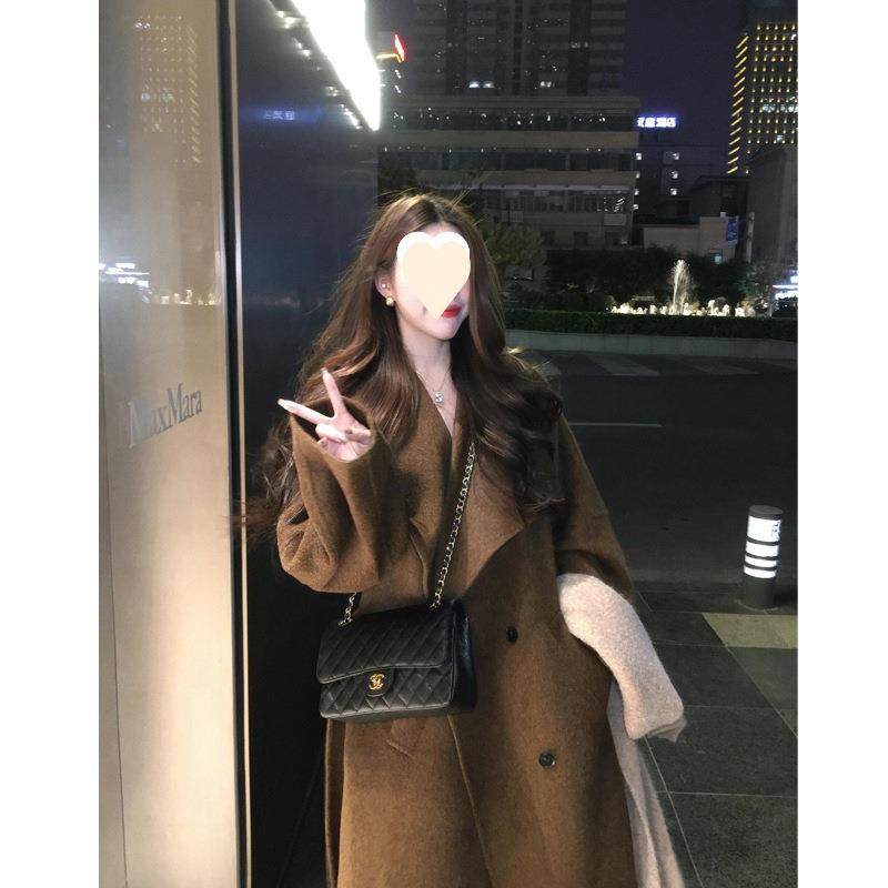 新款双面羊绒呢子大衣女秋冬感毛呢外套韩系小个子中长款,女装/女士精品,大码呢大衣,淘宝优惠券,粉丝福利购,淘宝优惠卷