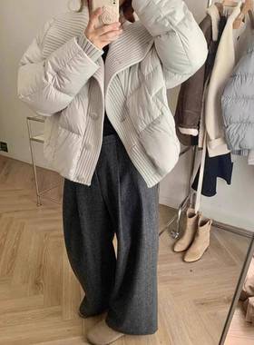 灰色短款棉服女2025新款冬季棉衣棉袄爆款潮保暖外套韩系加厚初冬