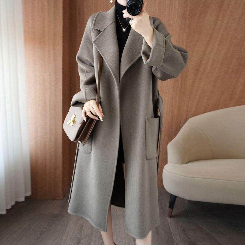 羊毛双面呢绒羊毛大衣女赫本风大衣女秋冬季中长款毛呢子宽松外套,女装/女士精品,大码呢大衣,淘宝优惠券,粉丝福利购,淘宝优惠卷