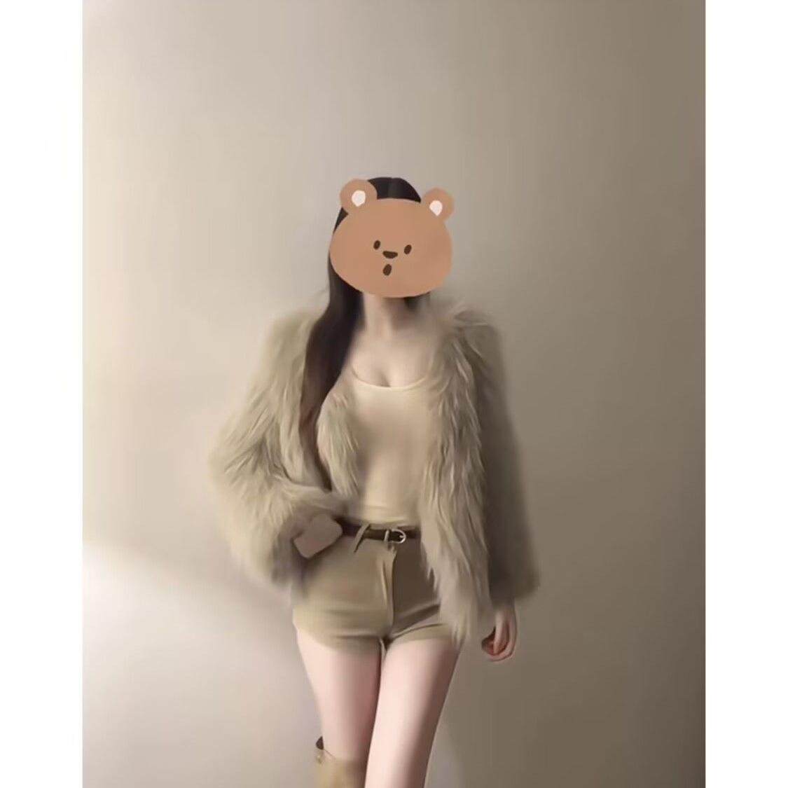 纯欲风辣妹套装女2025秋冬季感短款毛毛外套吊带背心高腰短裤,女装/女士精品,时尚套装,淘宝优惠券,粉丝福利购,淘宝优惠卷