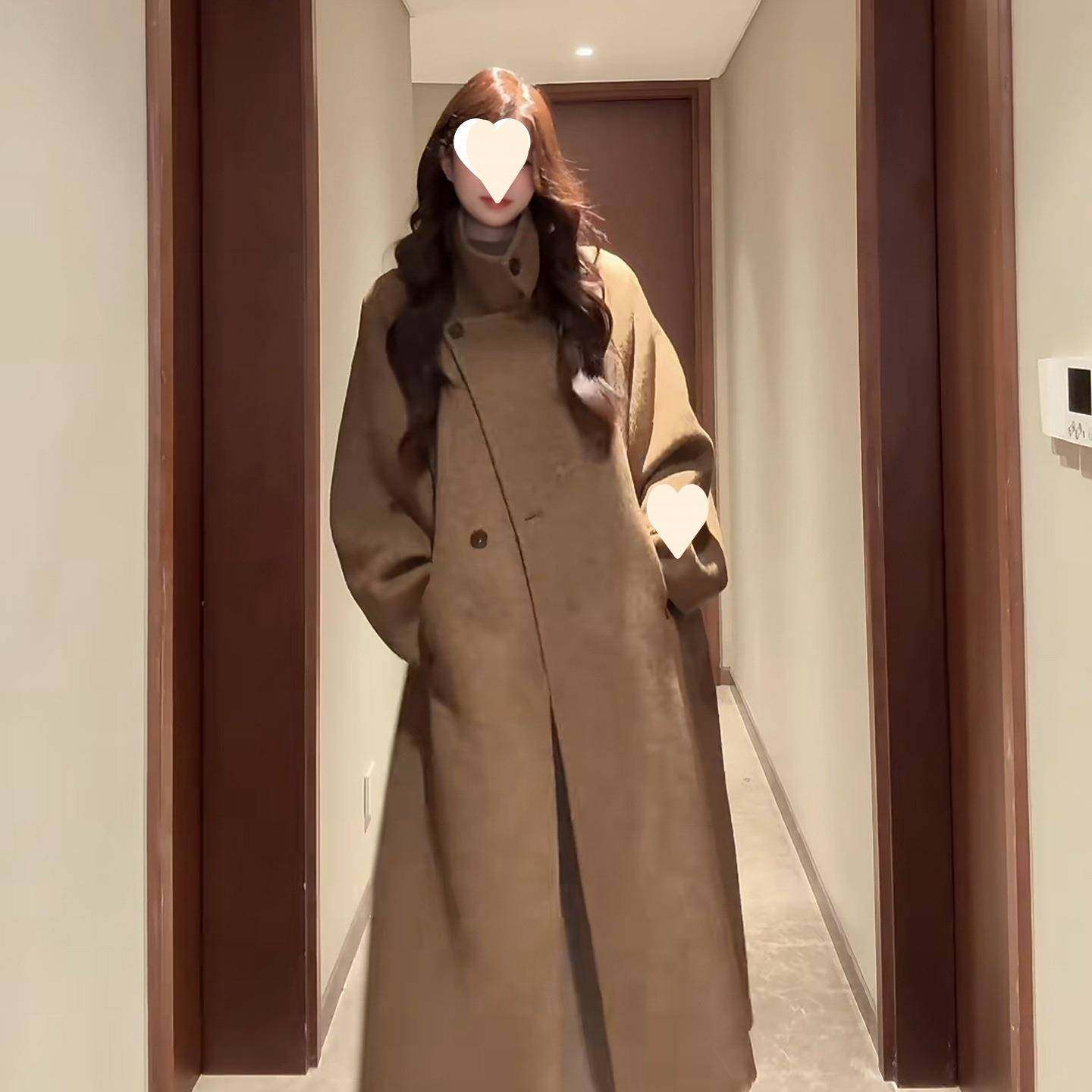 韩系立领呢子大衣女深冬新款毛呢外套小个子赫本风感气质,女装/女士精品,大码呢大衣,淘宝优惠券,粉丝福利购,淘宝优惠卷