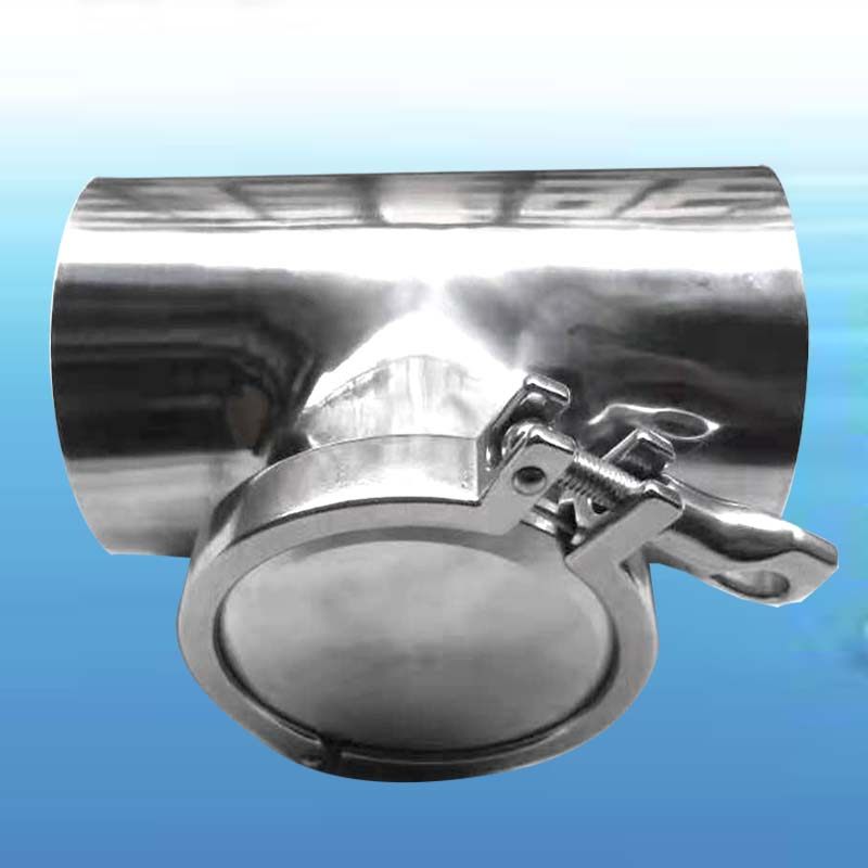 立管检查口304不锈钢dn100焊接立式检修口带口三通排水管道立检口