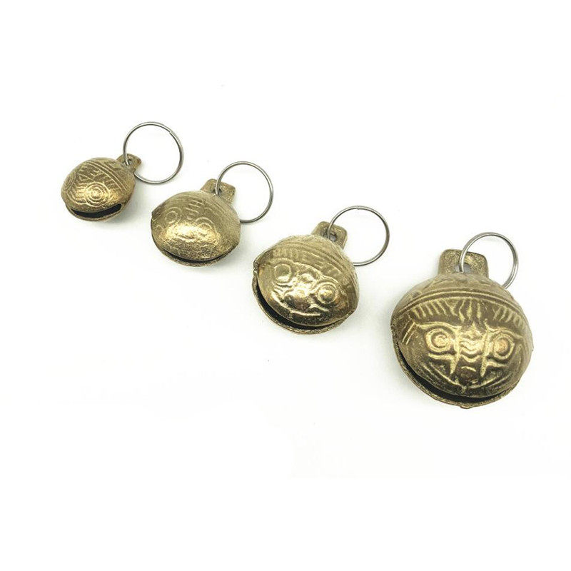 狗狗铃铛宠物用品猫咪黄铜铃铛泰迪金毛响铃装饰复古配饰虎头挂件