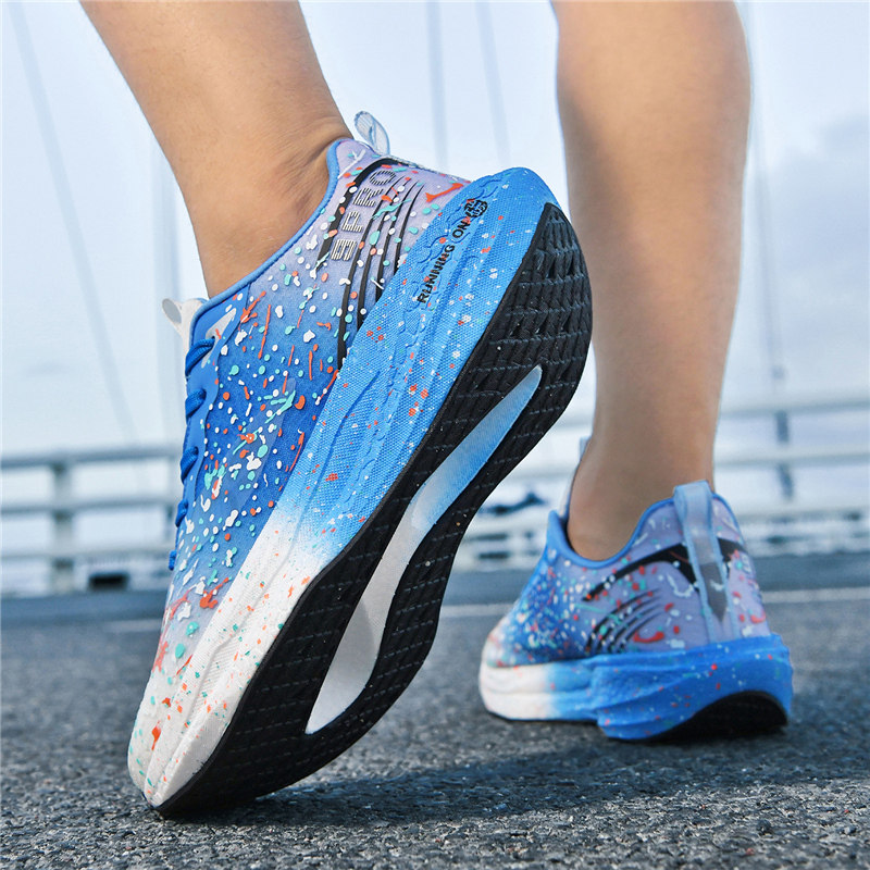 男童运动鞋青少年跑步鞋子男鞋透气双网面系带软底轻便初中生减震