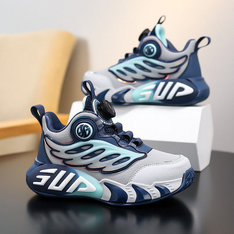 儿童专业篮球鞋2026新款皮面男童鞋子中大童皮面训练运动鞋秋冬款