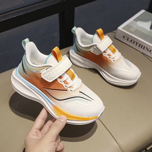 儿童跑步鞋2026新款春秋超轻减震男童运动鞋中大童网面透气男孩子