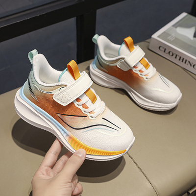 儿童跑步鞋2026新款春秋超轻减震男童运动鞋中大童网面透气男孩子