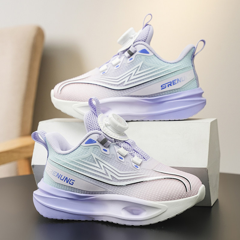 女童鞋子春秋季2026新款轻便减震儿童跑步鞋中大童女孩软底运动鞋