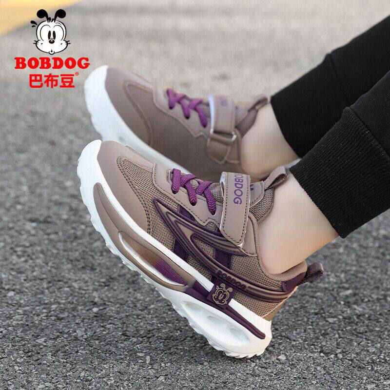 巴布豆男童儿童运动鞋春夏款网面透气魔术贴阿甘鞋中大童跑步鞋子