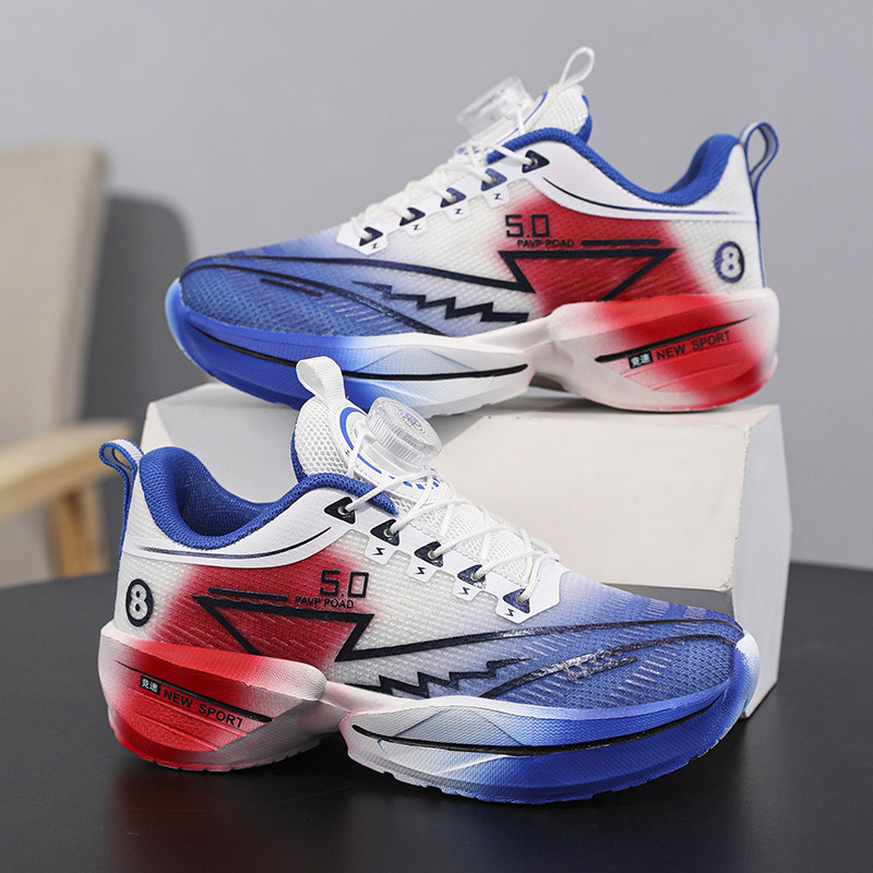 男童鞋子跑步鞋中大童男孩运动鞋超轻网面透气夏季减震回弹慢跑鞋