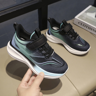 儿童跑步鞋春秋2026新款男童运动鞋网面透气轻便软底减震男孩网鞋